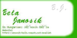 bela janosik business card